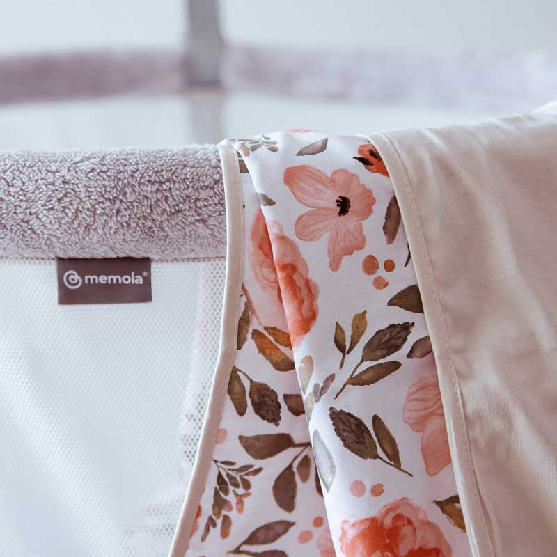 Kocyk dla dziecka — Kwiaty Begonii (letni kocyk i otulacz w jednym)